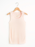 モチーフレースタンク/Ｌ／ピンク