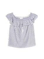 OFF-SHOULDER SHEER FRILLS/ベージュ(040)