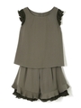 PLEATED FRILL SETUP/グレー(020)