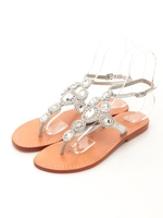 【MYSTIQUE】JEWEL SANDAL/SILVER-CLEAR/CLEAR