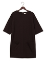 【WEB限定】○JC ポンチ 肩落ち クルーネック ワンピース/DK.Brn