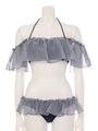 【totasu eleven】off shoulder check/ブラック