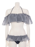 【totasu eleven】off shoulder check/ブラック