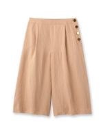 サイドボタンガウチョパンツ/サンドベージュ(053)