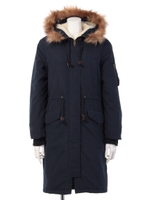 ボアフードモッズコート/CAMEL