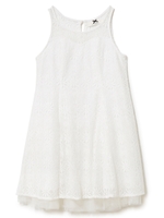 レースチュールヘムワンピ/ホワイト