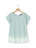 レースバックシャンカットソー/ライトグリーン(021)