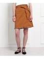 裾フリンジスカート/キャメル(041)