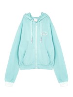 配色ビーズパーカー/ミント