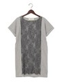 ☆JC カット 前レース ドルマン ワンピース/LT.Gray