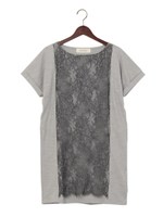 ☆JC カット 前レース ドルマン ワンピース/LT.Gray