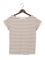 ●JC C ボーダー ドロップショルダー Tシャツ/Beige