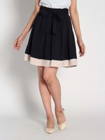 アサコリボンベルト付配色SK 2/Aガラ