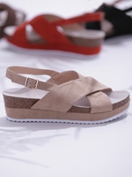 クロスベルトサンダル/カーキ