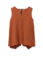 レースレイヤード風ジョーゼットブラウス/アイボリー(004)