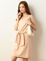 前縛りドッキングワンピース/オフホワイト