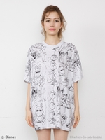 muppets collaboration :  all print big tee/YELLOW×PINK