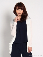 ジャケット風カーディガン/ホワイト