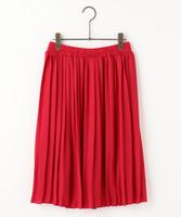 プリーツミディスカート