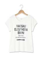 ロゴデザイン天竺カットソー/ホワイト系(002)