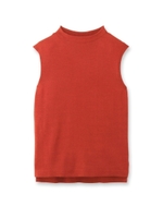 [L]ハイネックノースリーブニット/レンガ(069)