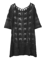 ＰＪ／クロッシェレースチュニック/ブラック