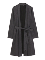 ジャージー羽織　ロングカーディガン/ブルー(110)