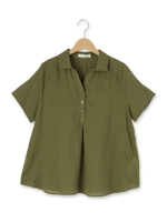 スキッパーワイドシャツ/ホワイト系(002)