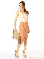 ブラウジングワンピース/ベージュ