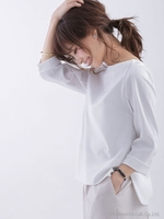 袖切替Ｔブラウス/ホワイト