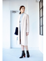 【AZUL by moussy】ポンチハイネック長袖ワンピース/BLK