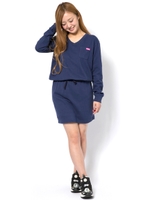 V-NECK DRESS/アッシュ