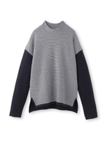 [L]ハイネックサイドカットニット/オフホワイト(003)