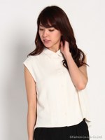 バックドレープブラウス/ホワイト