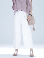 レーヨンリネンワイドパンツ/Ｌブルー
