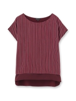 [L]ダブルストライプブラウス/ネイビー(393)