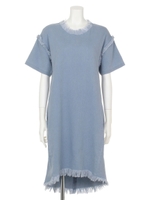 【Aunt Marie's】カットオフデニムワンピース/LBLU