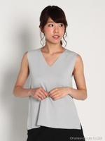 ノースリVニット/ライトグレー