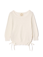 《EDIT COLOGNE》ボートネックサイドレースアップニット/ホワイト(031)