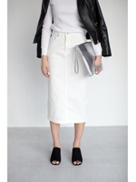 【AZUL by moussy】JAPANファブリックロングスカート/O/WHT