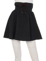 【Aunt Marie's】編み上げフレアスカート/BLK