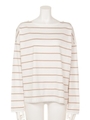 【BED&BREAKFAST】PASTEL BORDER Long Sleeve/OFFWHITE