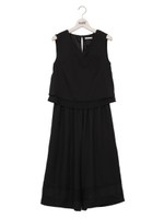 シフォンレイヤードセットアップ/ブラック