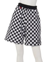 チェッカーハーフパンツ/ブラック