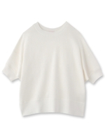 リネン混裏毛プルオーバー/ホワイト(001)