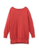 [L]クリスタルレーヨンプルオーバー/レンガ(069)