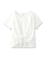 タック入りシフォン切り替えプルオーバー/ホワイト系(002)