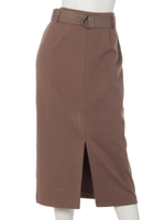 ベルト付スリットタイトスカート/ネイビー