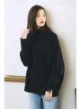 【AZUL by moussy】SFL タートルポンチョプルオーバー/BLK