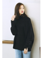 【AZUL by moussy】SFL タートルポンチョプルオーバー/BLK